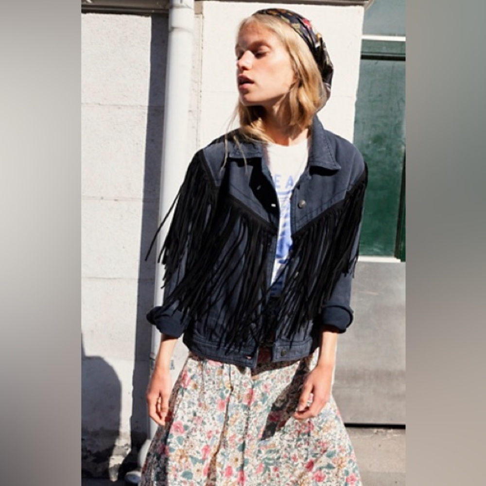 Sold out: Free People / We the Free - After Hours Fringe Denim Jacket